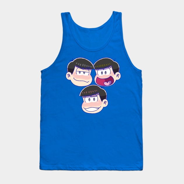 Osomatsu-san : Karamatsu, Jyushimatsu, and Osomatsu Tank Top by UndertaleSquirrel